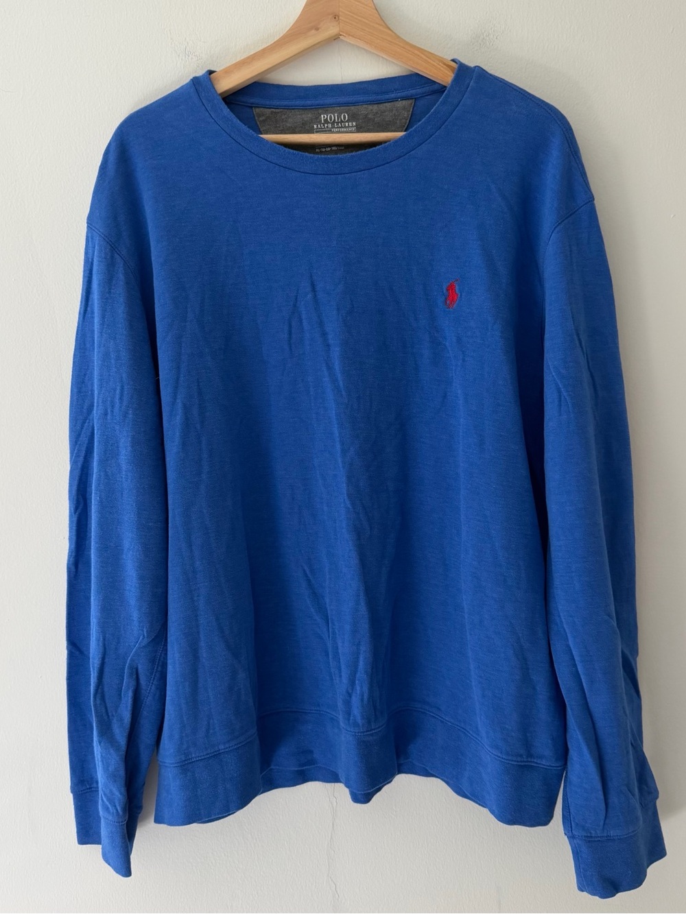 Polo Ralph Lauren Sweatshirt Crewneck Performance Royal Blue Size XL Classic